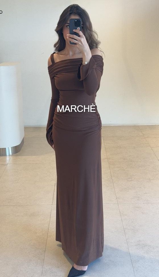 OPEN SHOULDER LONG DRESS