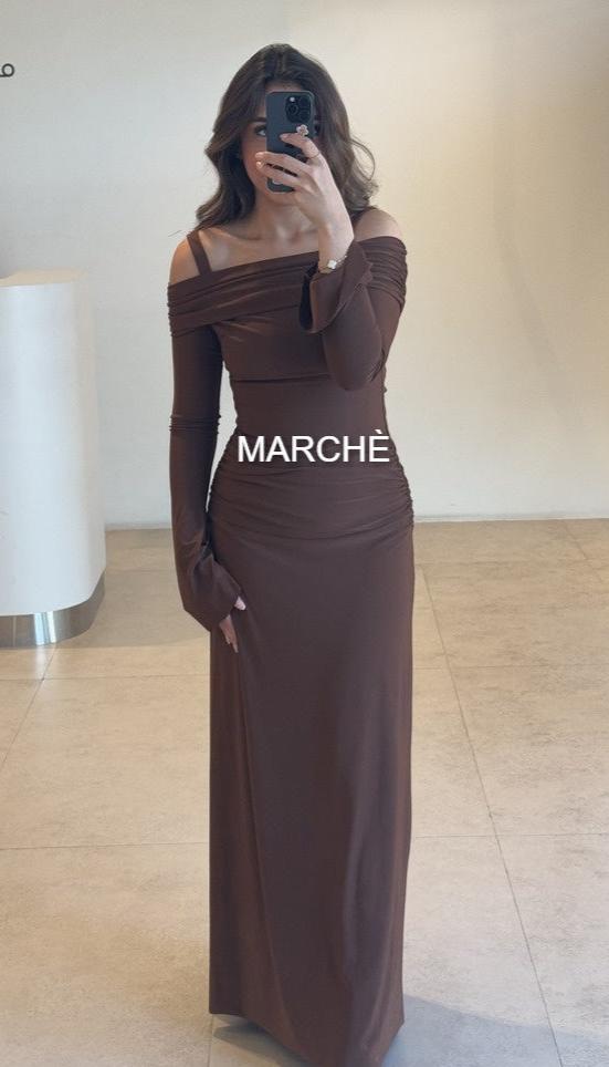 OPEN SHOULDER LONG DRESS