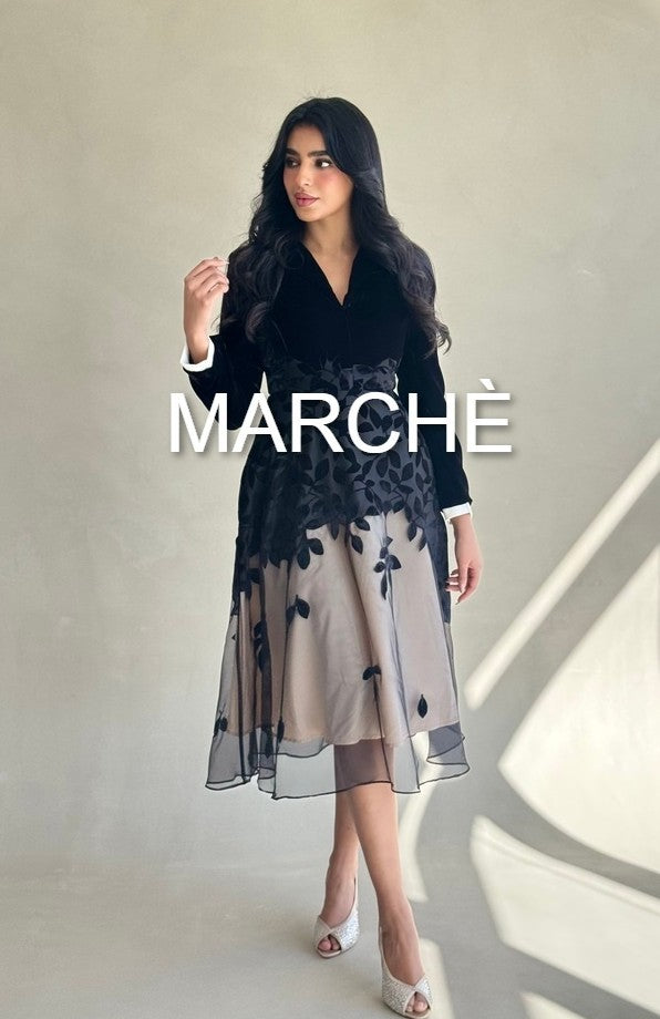 LACE FLORAL VELVET DRESS