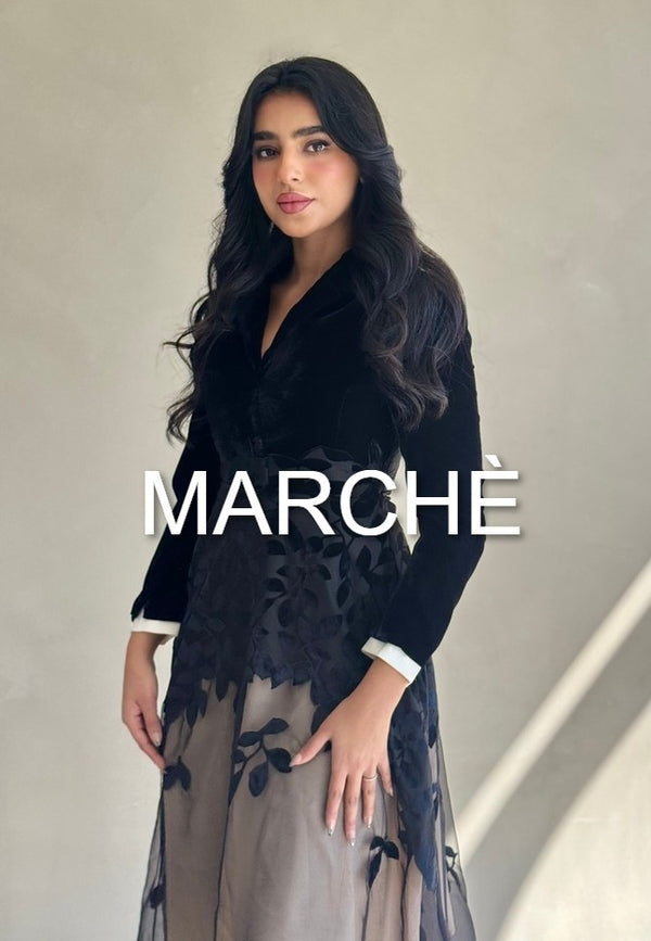 LACE FLORAL VELVET DRESS