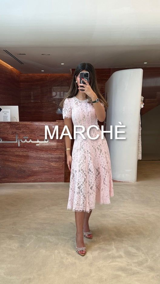 EMBELLISHED LACE DRESS