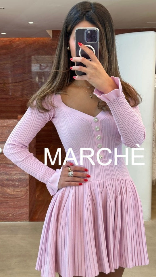 OFF  SHOULDER RIBBED DRESS