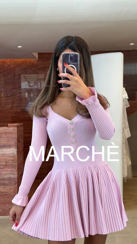 OFF  SHOULDER RIBBED DRESS