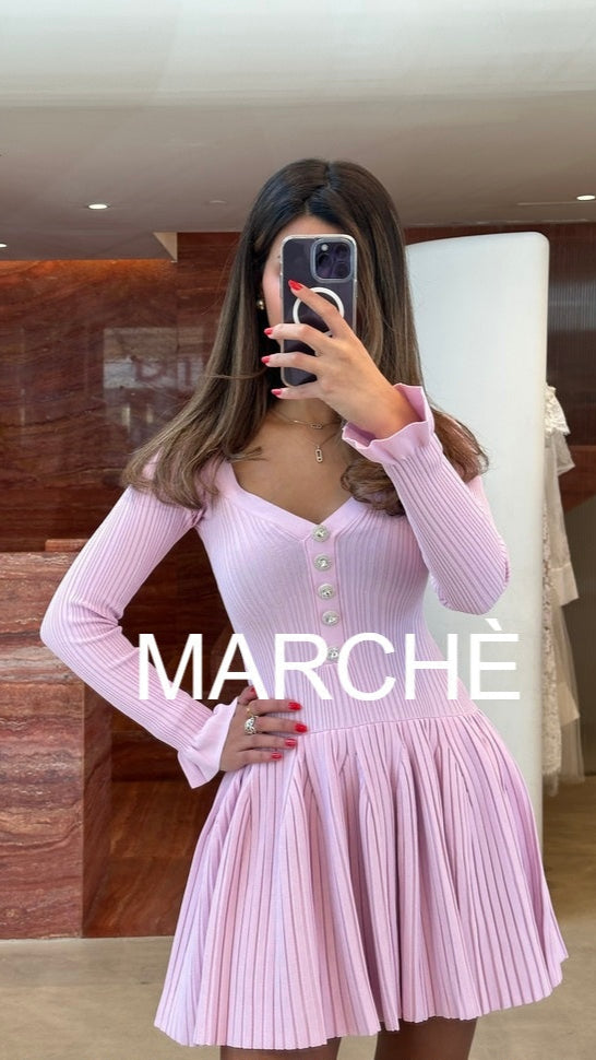 OFF  SHOULDER RIBBED DRESS