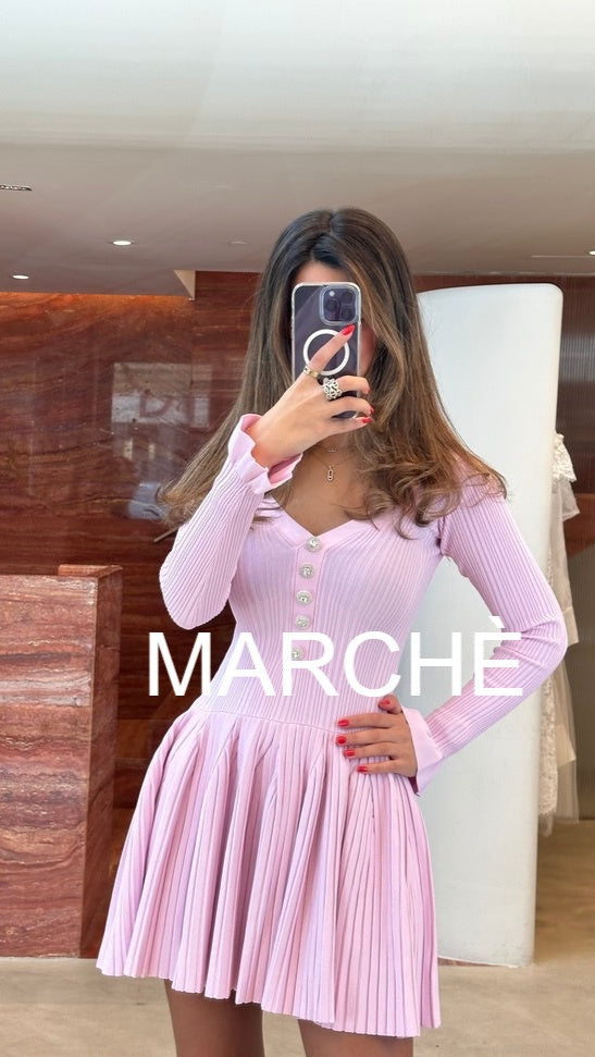 OFF  SHOULDER RIBBED DRESS