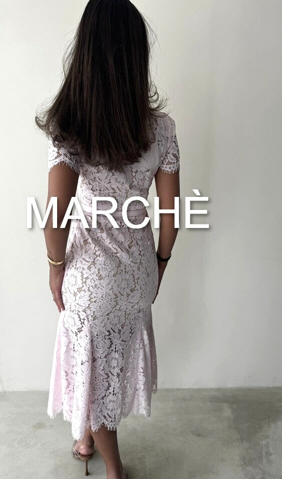 RIBBON BUTTON LACE DRESS