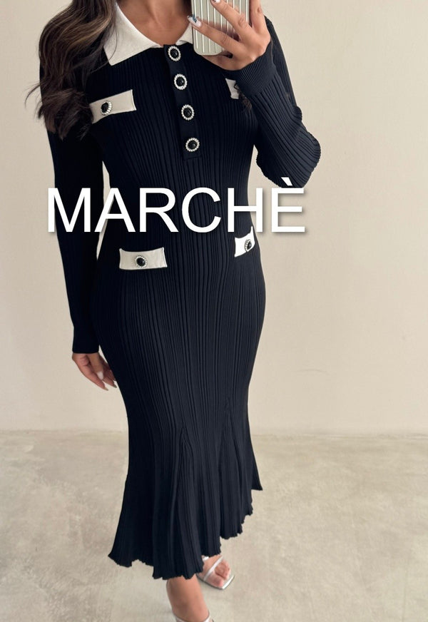 MULTI POCKET KNITTED DRESS