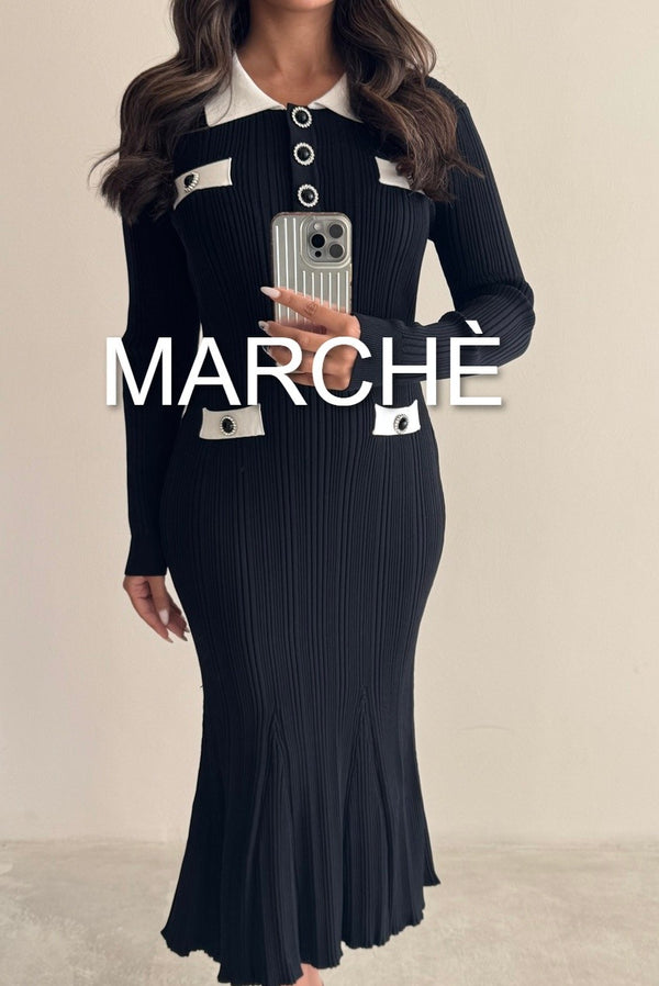 MULTI POCKET KNITTED DRESS