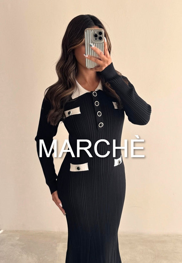 MULTI POCKET KNITTED DRESS