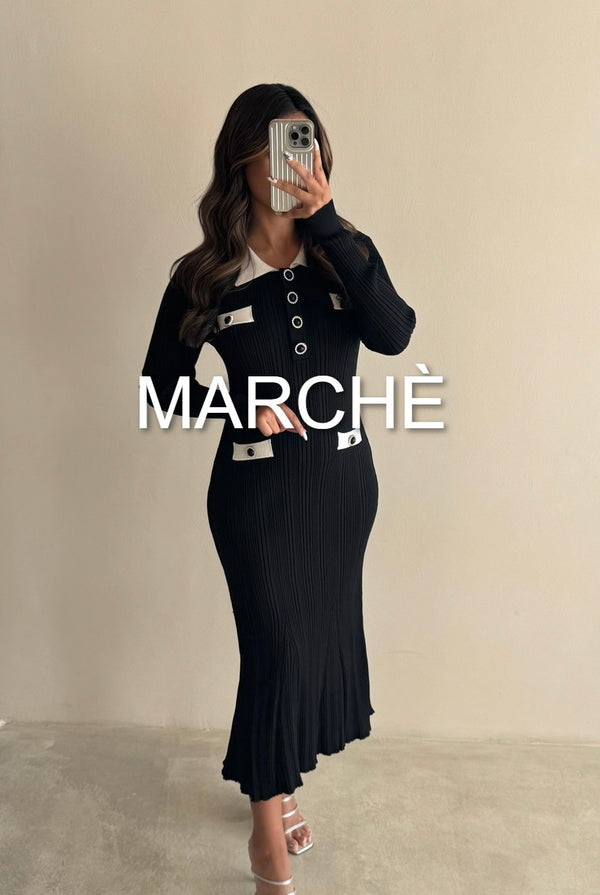 MULTI POCKET KNITTED DRESS