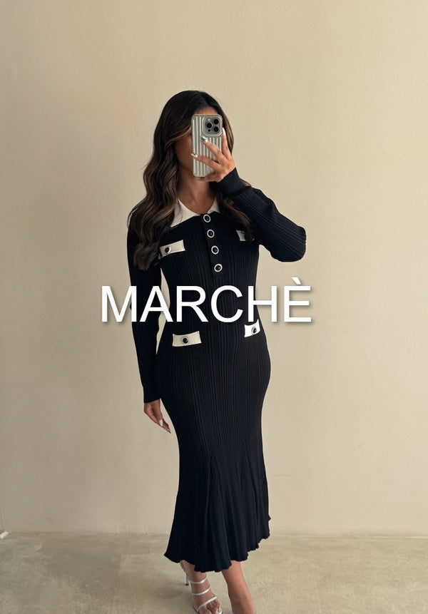 MULTI POCKET KNITTED DRESS