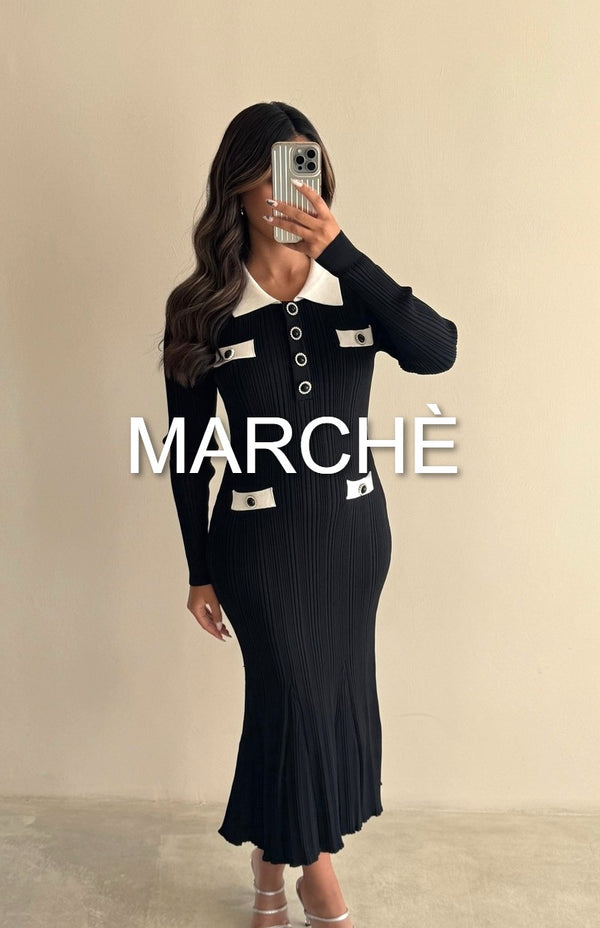 MULTI POCKET KNITTED DRESS
