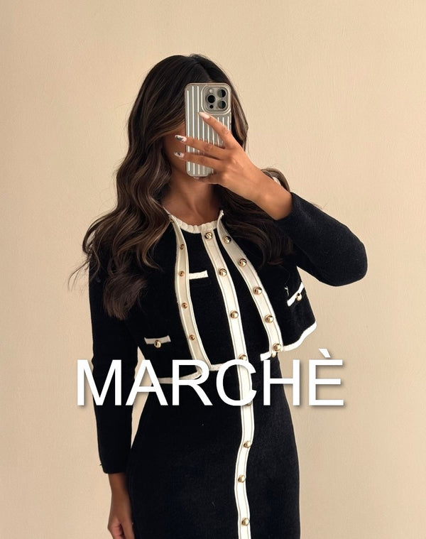 WINTER CONTRAST CARDIGAN COAT + DRESS