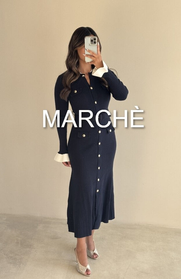 FULL SLEEVE BELTED LONG DRESS