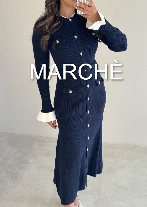 FULL SLEEVE BELTED LONG DRESS