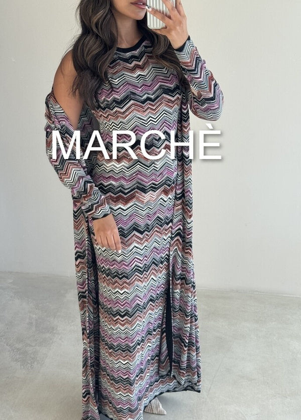 MULTI COLOR CARDIGAN + TANK DRESS
