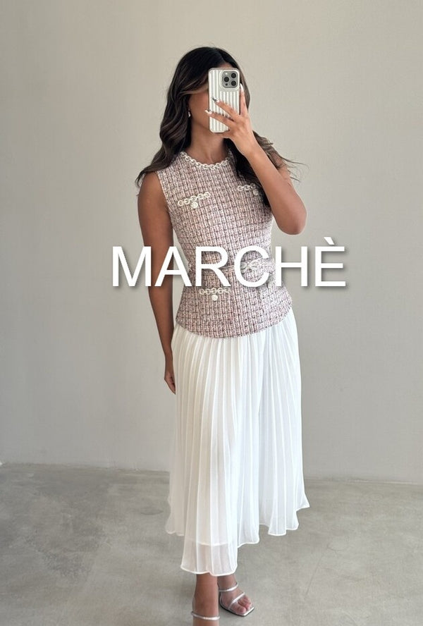 WOOLEN FAKE PLEAT DRESS