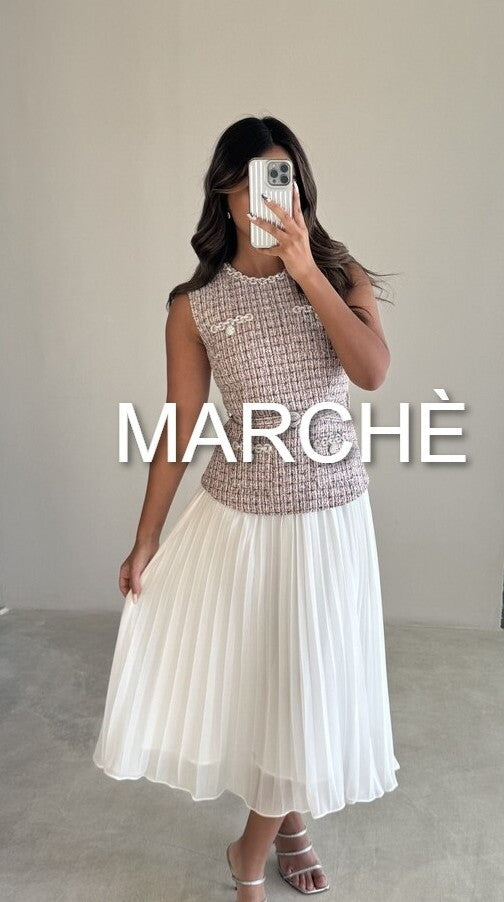 WOOLEN FAKE PLEAT DRESS