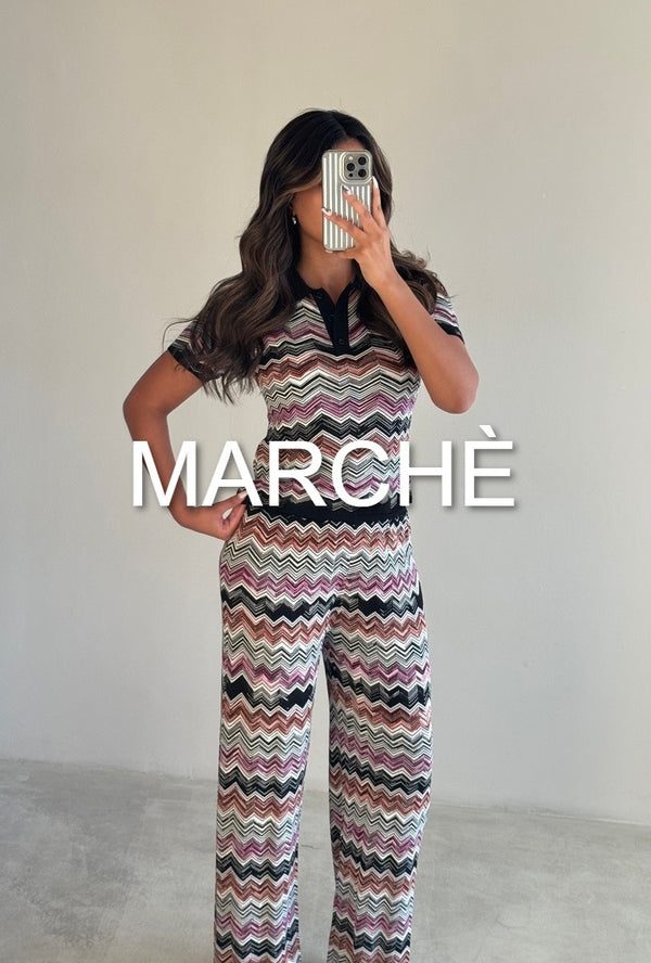 STRIPED TOP + TROUSERS  ZIGZAG SET