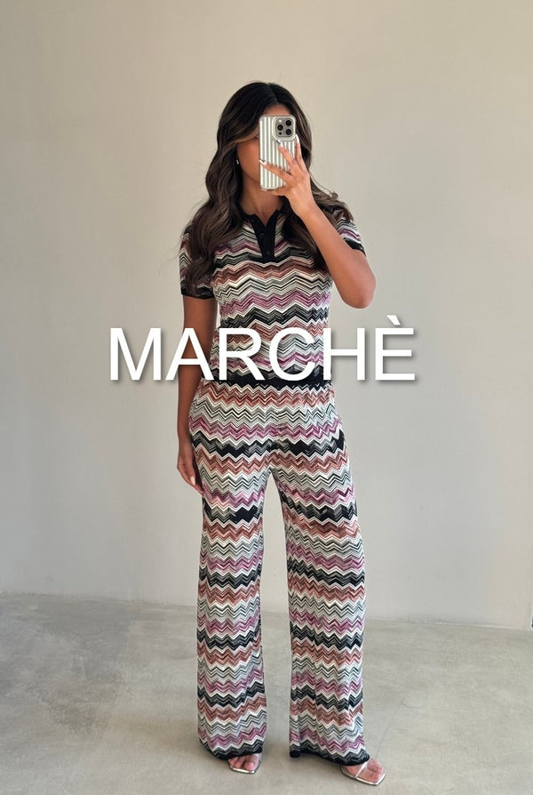 STRIPED TOP + TROUSERS  ZIGZAG SET