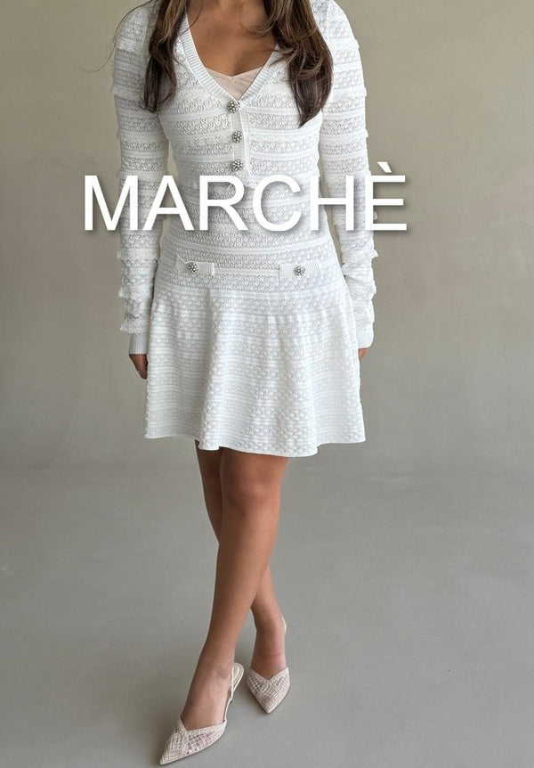 FRILL V-NECK  SHORT DRESS