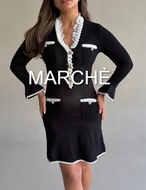 SHORT  TRUMPET RUFFLES KNITTED