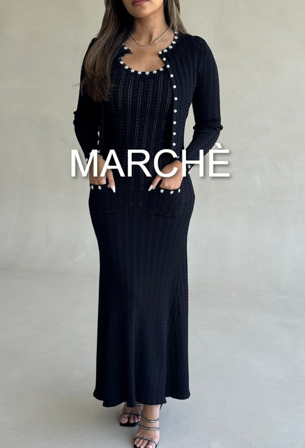 PEARL BUTTON LONG SLEEVE + TANK DRESS