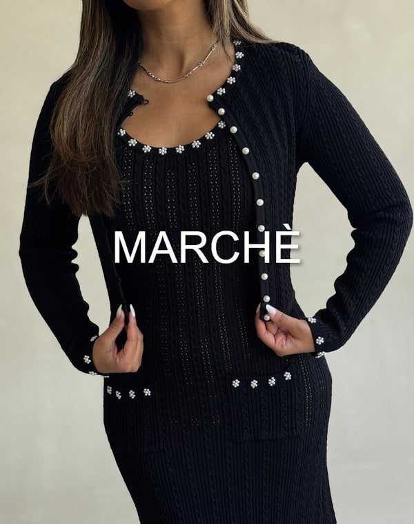 PEARL BUTTON LONG SLEEVE + TANK DRESS