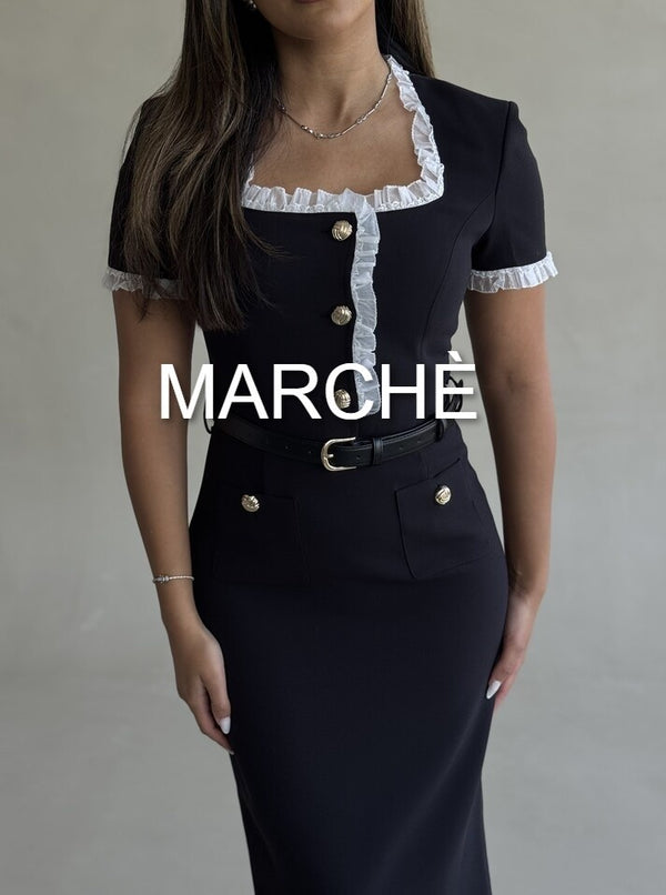 SQUARE NECK PATCHWORK