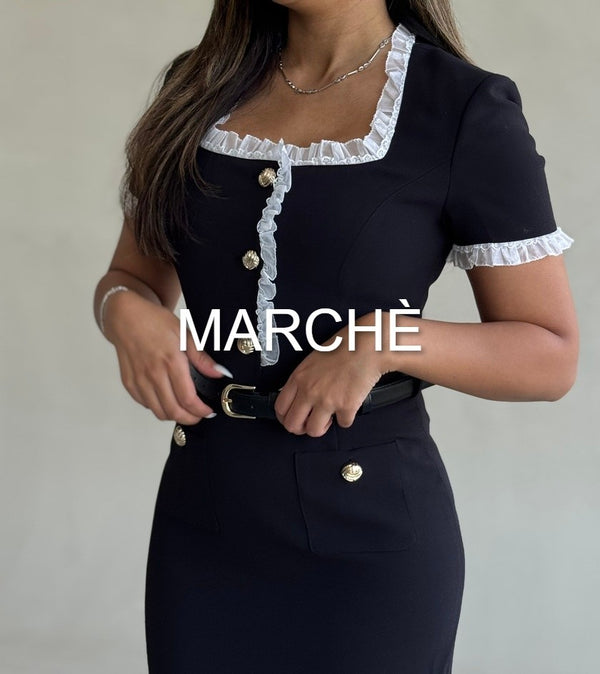 SQUARE NECK PATCHWORK