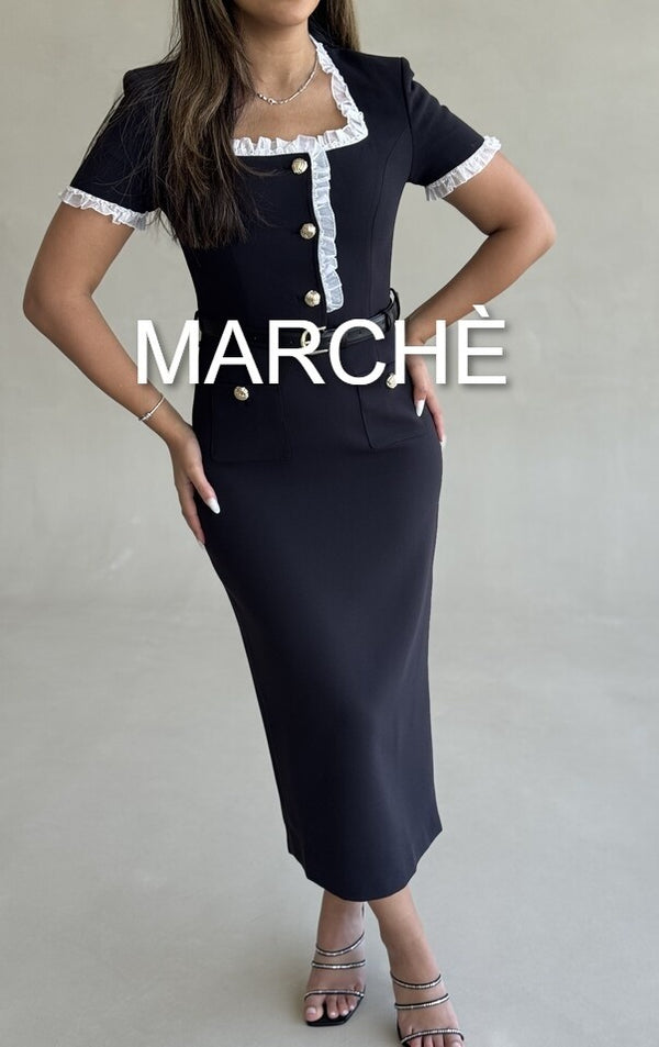 SQUARE NECK PATCHWORK