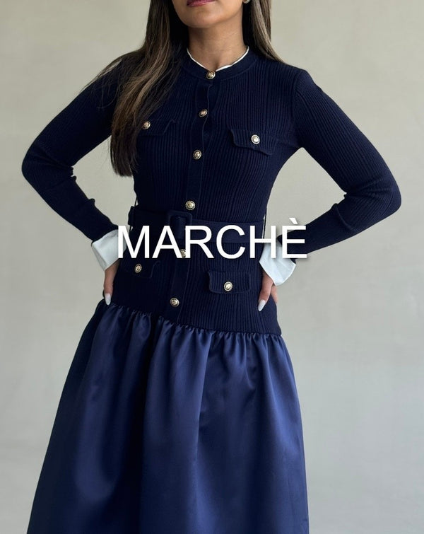 BIG HEM ROUND NECK DRESS