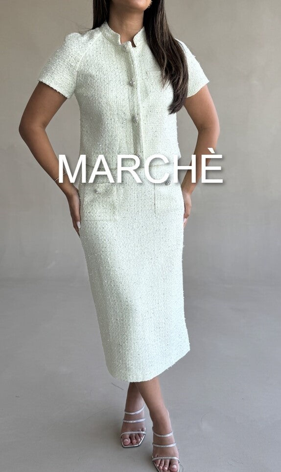 TWEED COAT SHORT SLEEVE + SKIRT