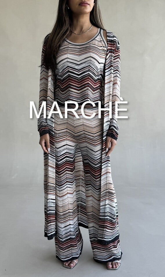 STRIPED LONG CARDIGAN +LOOSE PANTS