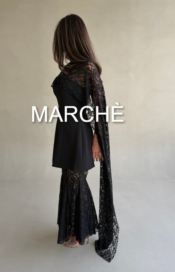 CAPE LACE CHIFFON DRESS