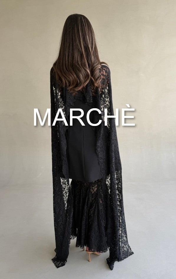 CAPE LACE CHIFFON DRESS