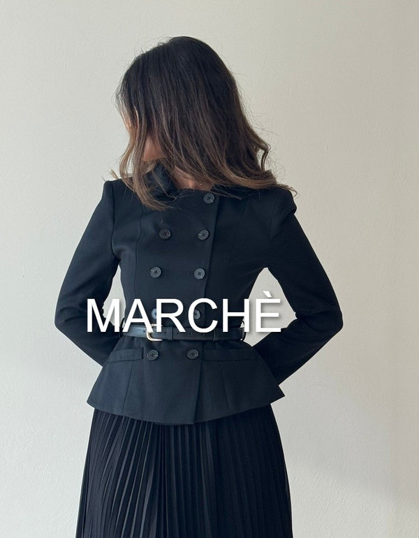 DOUBLE BELTED SUIT DRESS