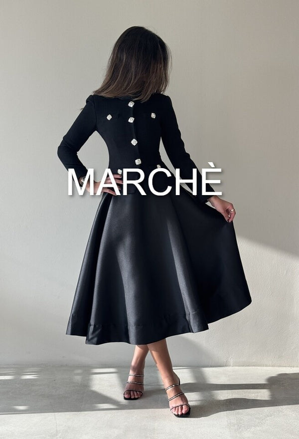 DIAMOND BUTTON SUIT SATIN DRESS