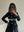 DIAMOND BUTTON SUIT SATIN DRESS