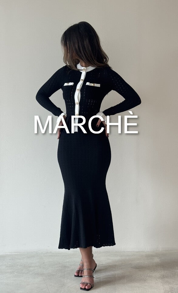 KNIT TRUMPET DRESS