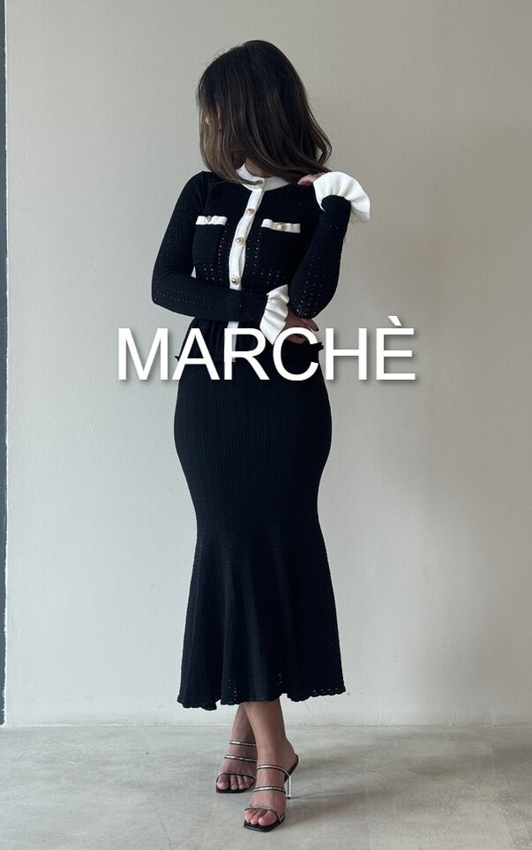 KNIT TRUMPET DRESS