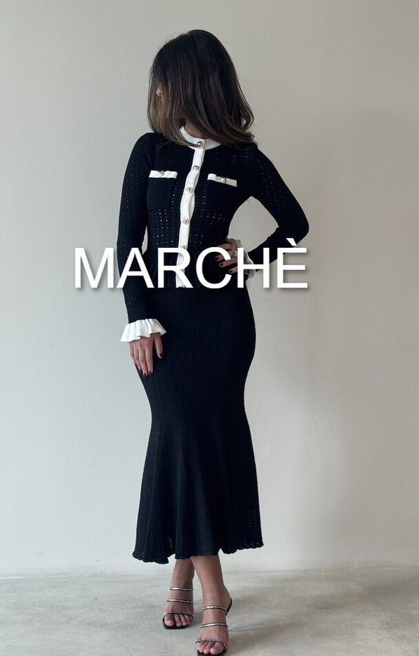 KNIT TRUMPET DRESS