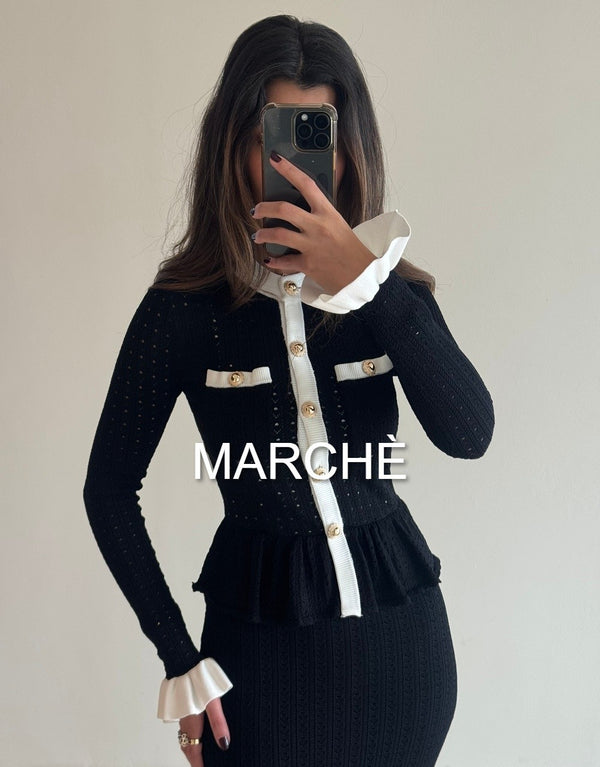 KNIT TRUMPET DRESS