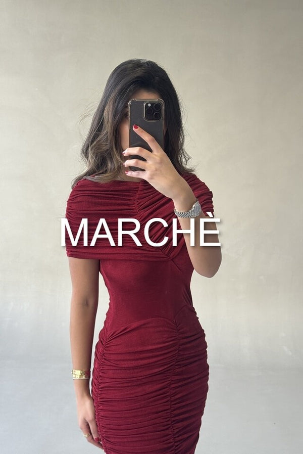 PLEATED WRAP SEXY DRESS