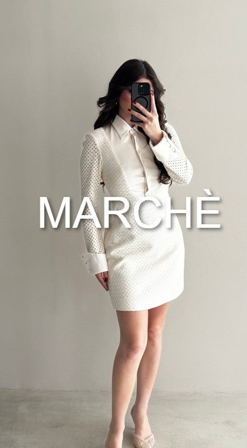 SATIN COTTON MESH MIDI