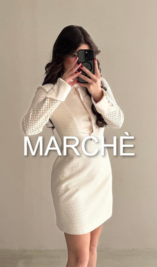 SATIN COTTON MESH MIDI