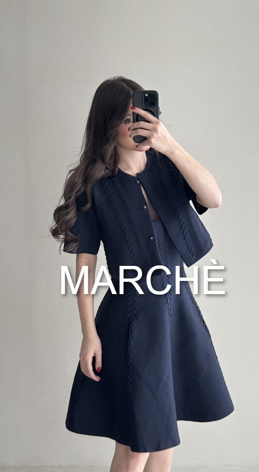 KNIT CARDIGAN +STRAP DRESS