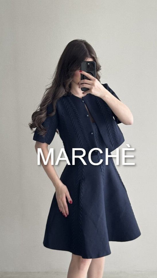 KNIT CARDIGAN +STRAP DRESS