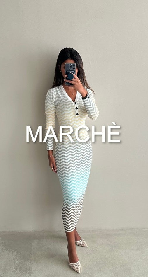 OMBRE ZIGZAG KNIT DRESS