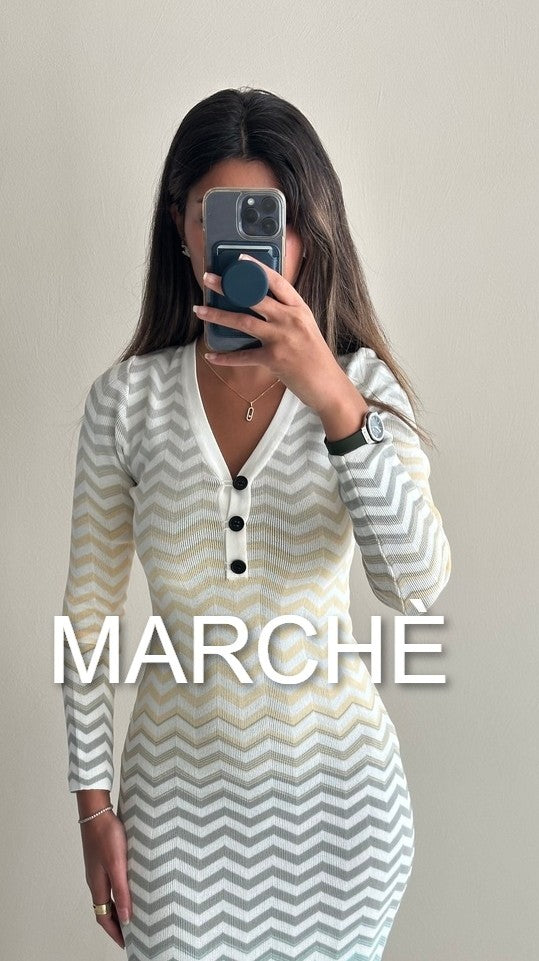 OMBRE ZIGZAG KNIT DRESS